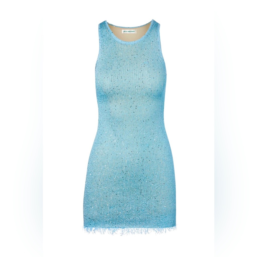 SOLD: ASTA RESORT: NATALIA MINI DRESS - BAIA BLUE SEQUIN